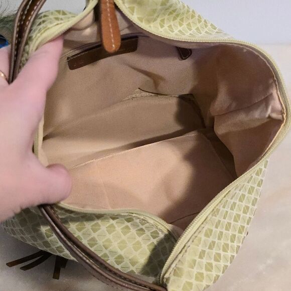 Nine West Light Green Canvas Backpack Y2K main image 4
